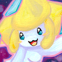 acrylic painting of jirachi from pokemon isnpired by RC13 from radiant collection!